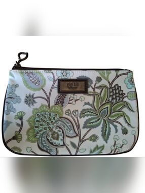 gigi hill Green Floral Cosmetic Pouch with Zip